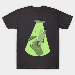 UFO Abducting Raccoon T-Shirt